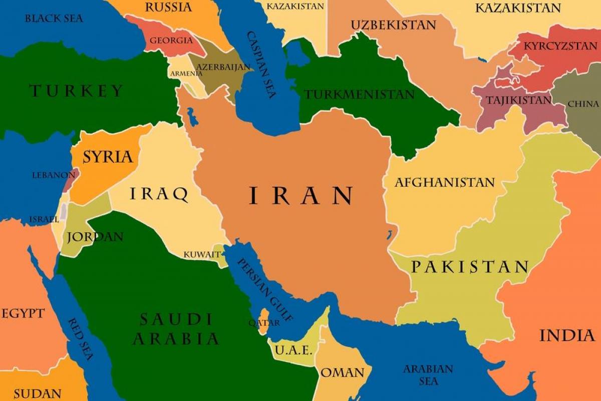 地図とカタールの中東 地図カタール 中東洋アジア アジア