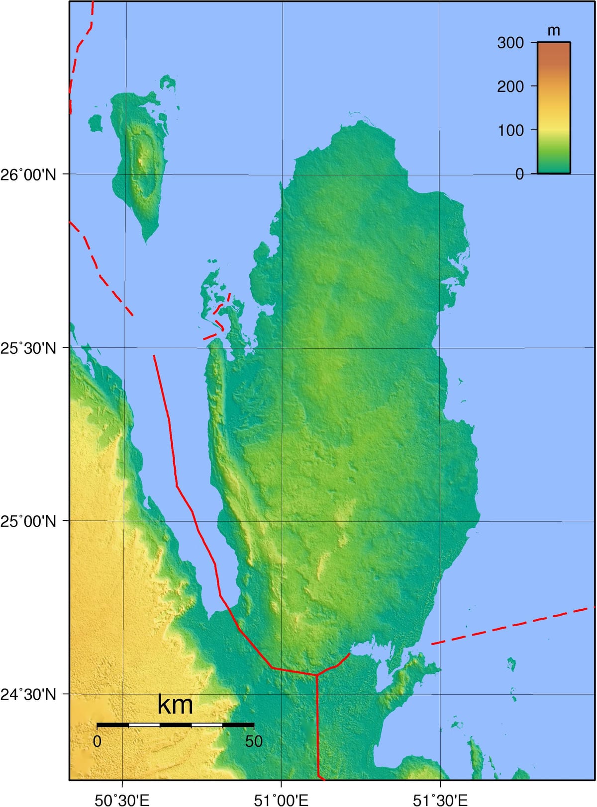 地図とカタールの地理学