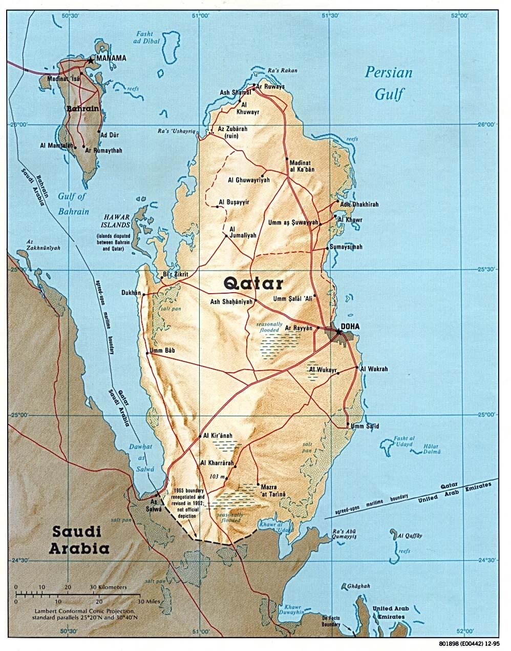 カタールフルの地図