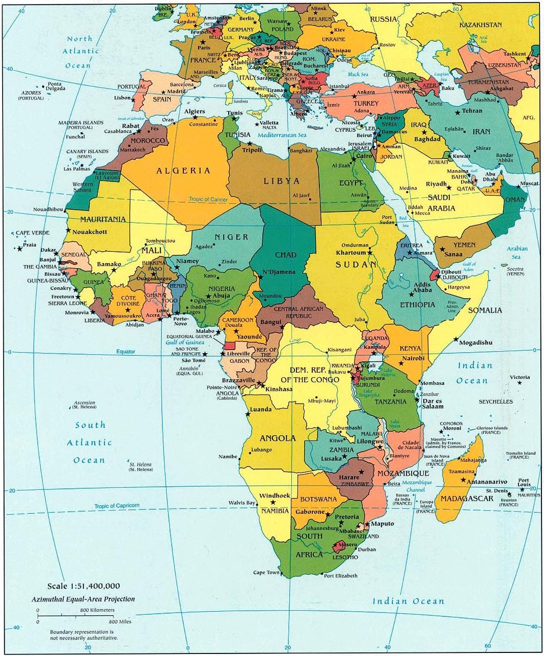 地図とカタールのアフリカ 