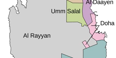 地図とカタールの市区町村 