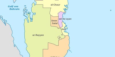 地図とカタールのベクトル