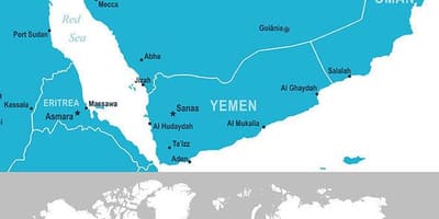 地図とカタールの所在地