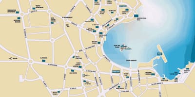地図をドーハカタール