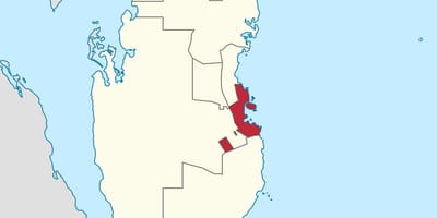 地図をドーハカタールの場所が世界の